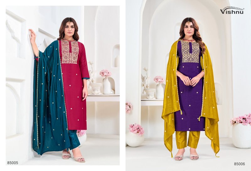 Munira By Vishnu Vichitra Silk Dress Material
